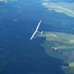 Flugwegposition um 14:08:54: Aufgenommen in der Nähe von Miesbach, Deutschland in 2179 Meter